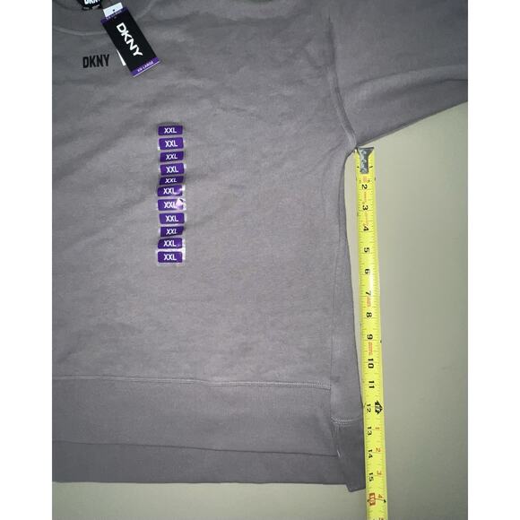 DKNY Fleece Sweatshirt Women’s XXL Steel - Picture 8 of 8